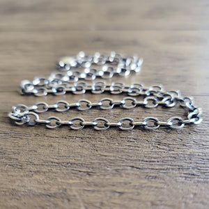 Sterling Oval Cable Chain, 4.8mm