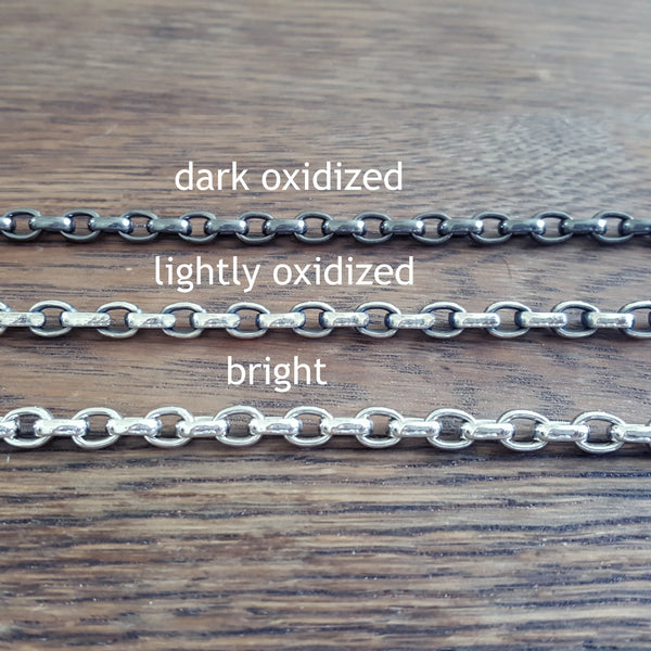 Bulky Rolo Belcher Chain With Thick Sterling Silver Oval Links, 5.3mm
