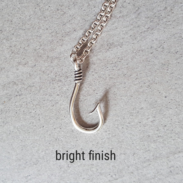 Fish Hook Pendant Necklace