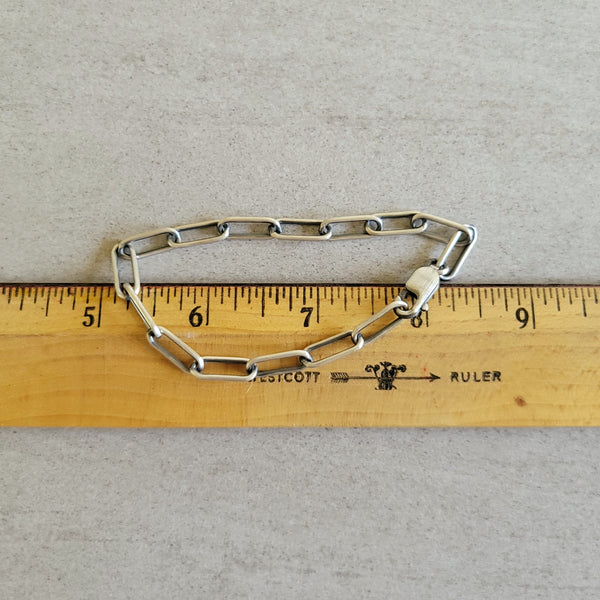 .925 Paperclip Bracelet, 6mm