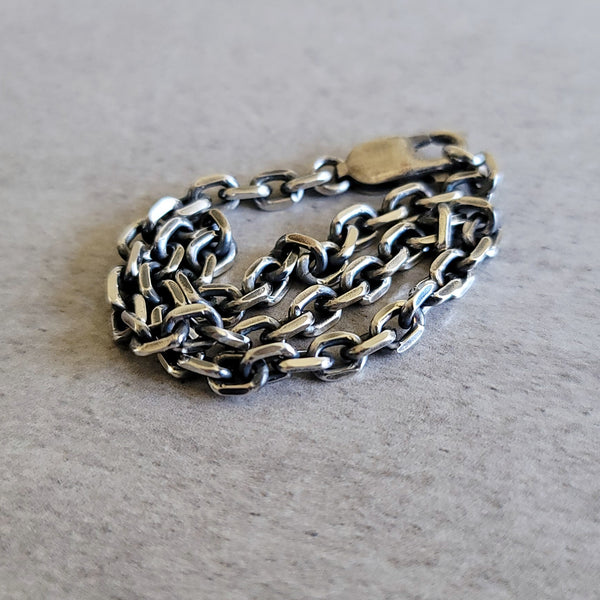 Diamond Cut Oval Cable Bracelet, 4mm