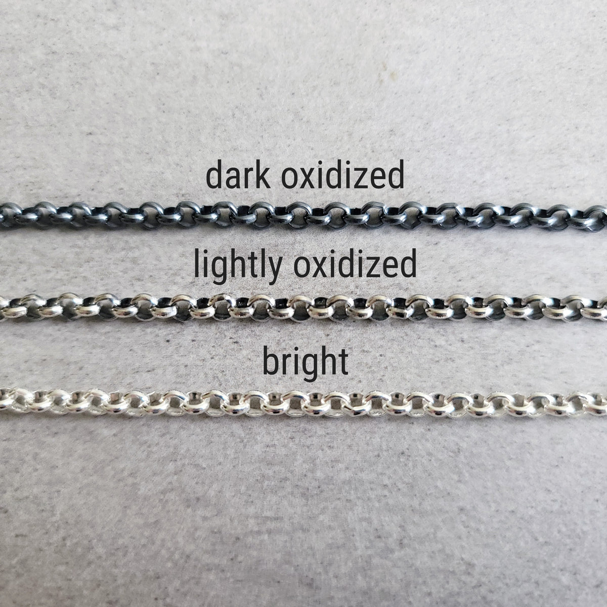 Sterling Silver Round Rolo Chain 3.9mm – MaisyGraceDesigns