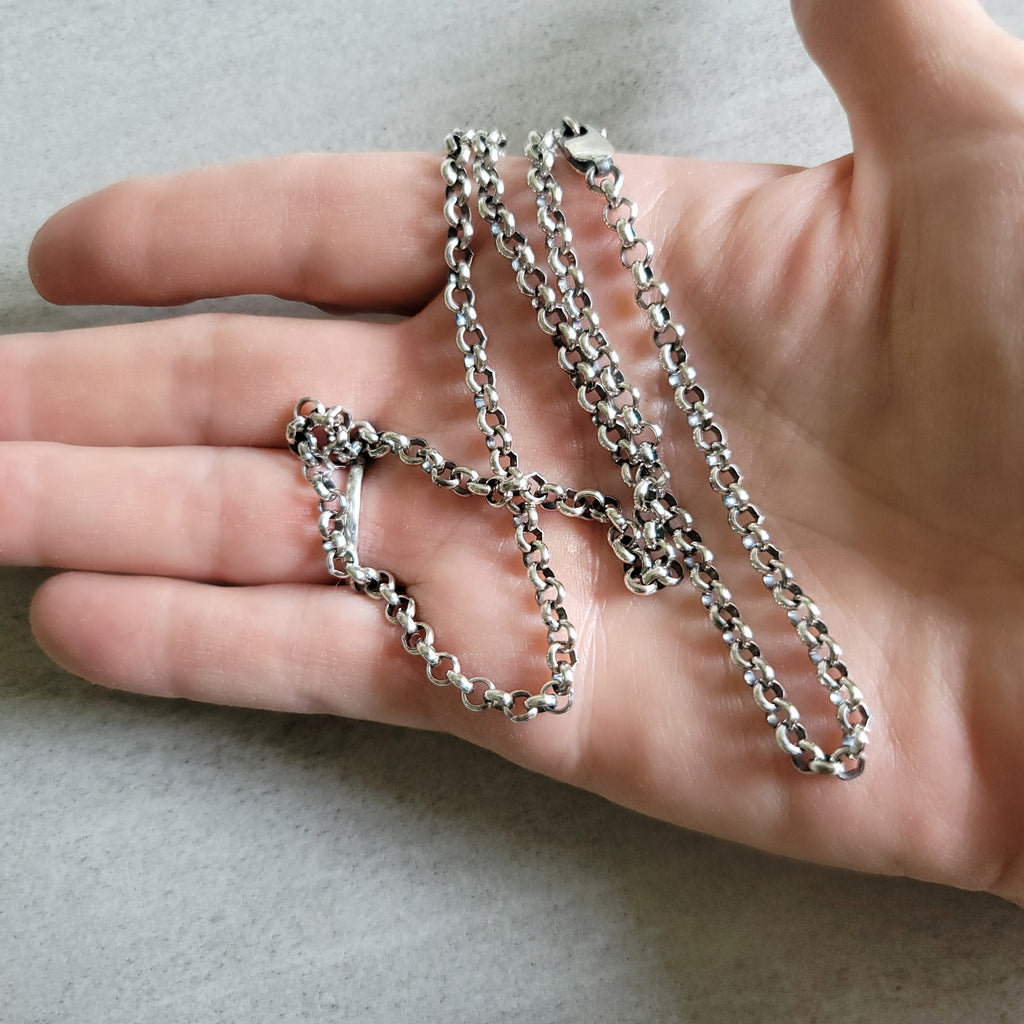 Sterling Silver Round Rolo Chain 3.9mm – MaisyGraceDesigns