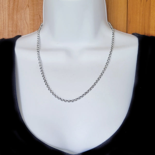 Sterling Silver Round Rolo Chain 3.9mm – MaisyGraceDesigns