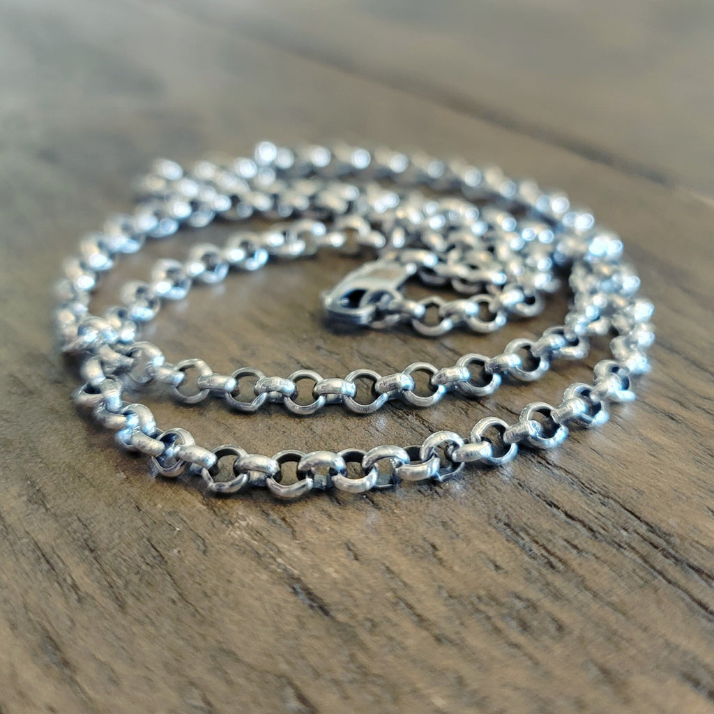 Sterling Silver Round Rolo Chain 3.9mm – MaisyGraceDesigns