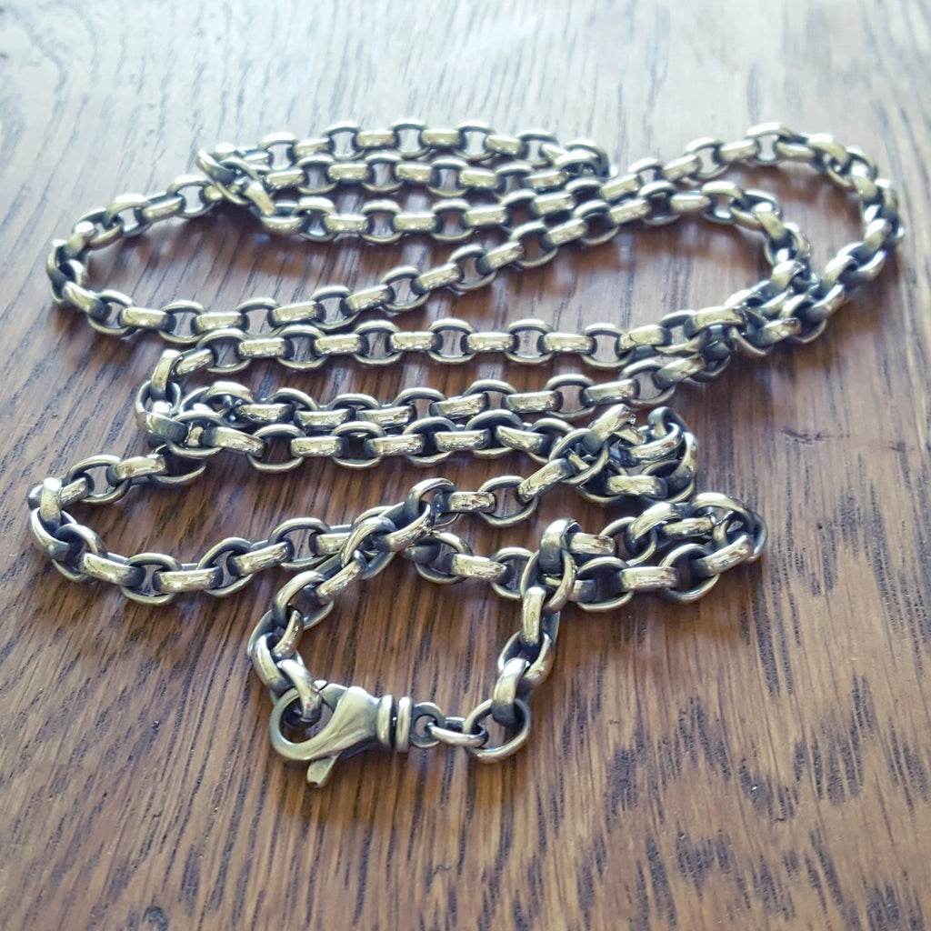 Men's Thick Heavy Sterling Silver Chain Necklace for Him/ Garibaldi or  Bismarck Massive Necklace / Biker Chino Weaving Men's Silver Chain - Etsy