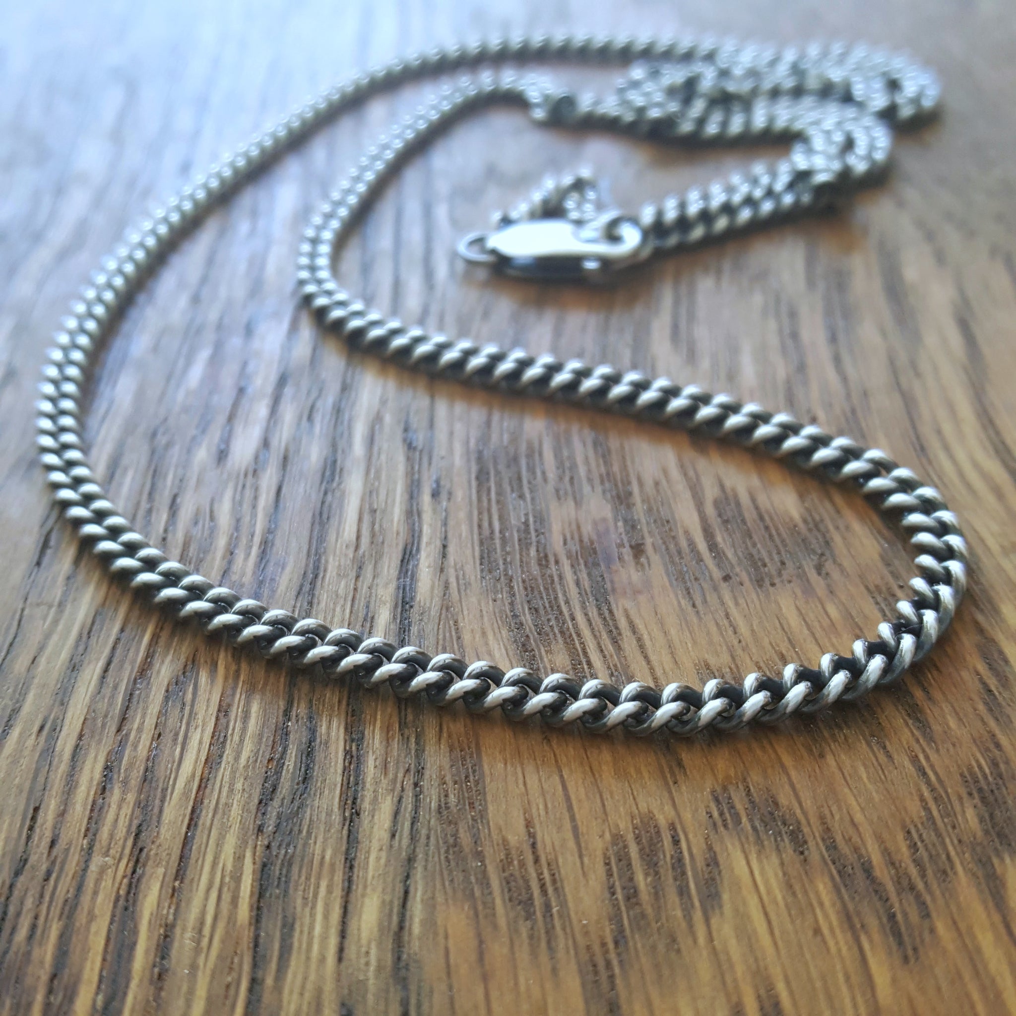 Taraash 925 Sterling Silver Curb Chain For Men